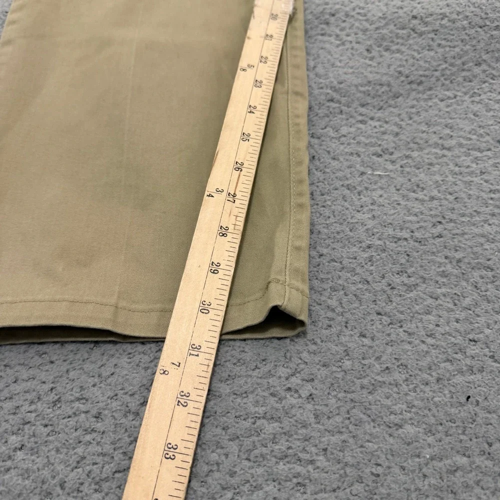 Lee Extreme Motion Chino Pants Mens 42x30 Tan Khaki Straight Fit Tapered Leg